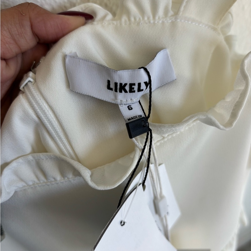 Likely Cream Ruffle Dress - Picture 3 of 4